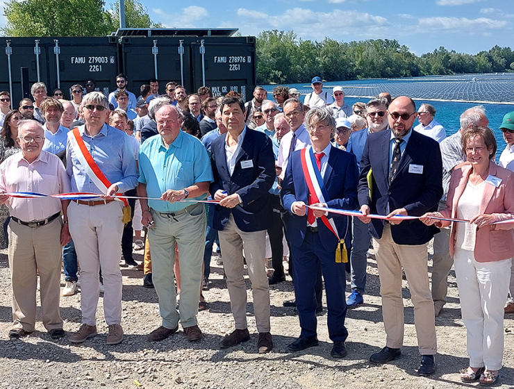 Inauguration du parc solaire flottant de Leutenheim