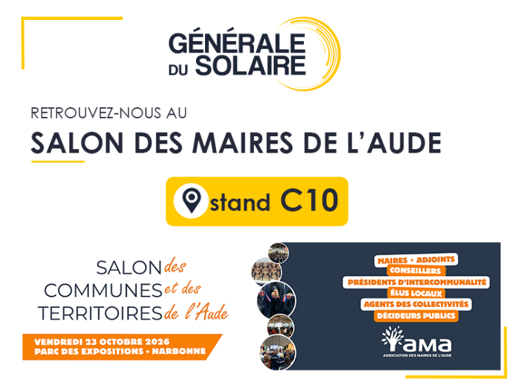 Elus de l'Aude, Générale du Solaire vient à votre rencontre au Salon des Maires de l’Aude